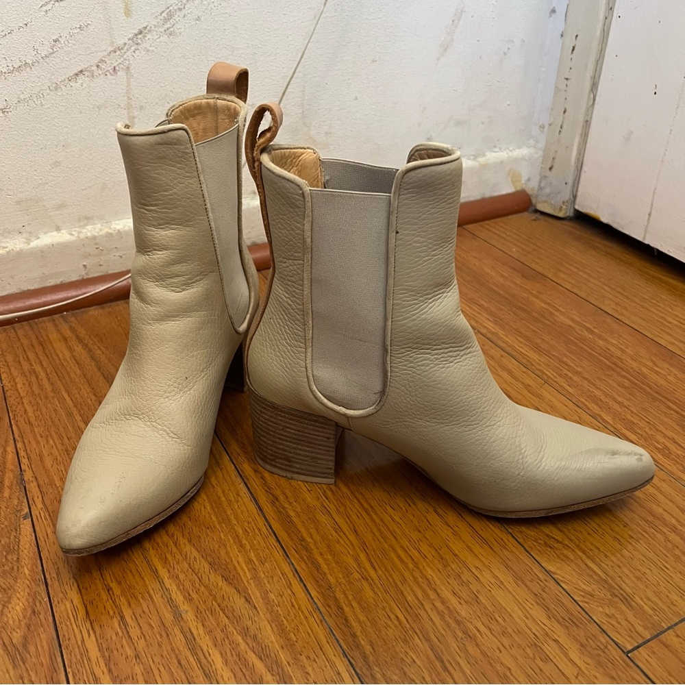 Acne Studios genuine leather pull on tab ankle boots US 6